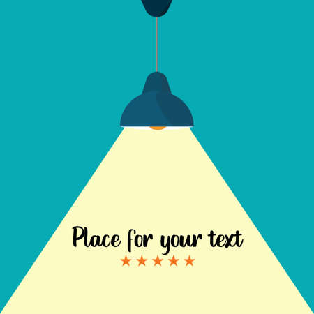 Lamp illumination advertising poster with copy space for text. vectorのイラスト素材