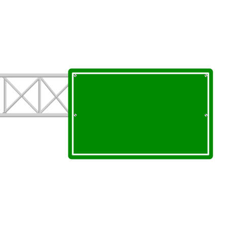road sign isolated on a background. green traffic sign illustrationのイラスト素材