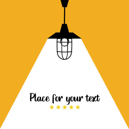 Illuminated lantern advertising poster with space to place text. vectorのイラスト素材