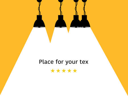 Multiple illuminated advertising posters with space to place text. vectorのイラスト素材