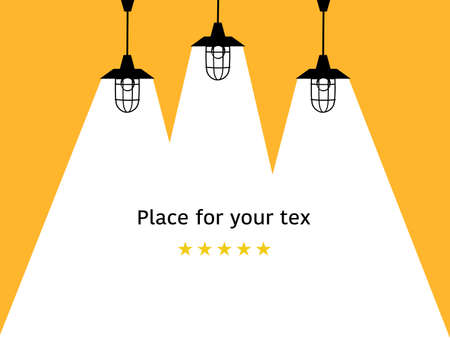 Multiple illuminated advertising posters with space to place text. vectorのイラスト素材