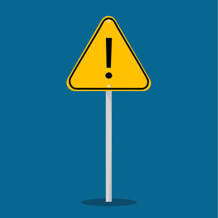 warning road sign icon isolated on background. Vector illustrationのイラスト素材