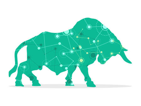 Bull Market Sentiment And Optimistic Market Trend. investment concept Vector Illustrationのイラスト素材