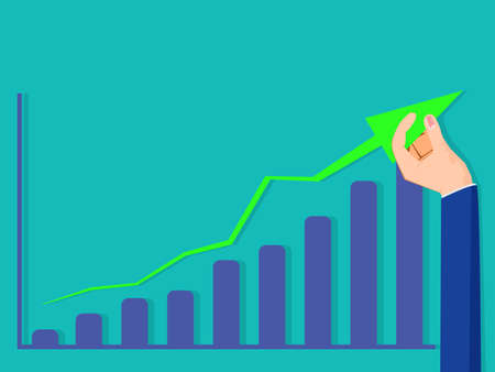 Businessmen recover and grow. Businesses survive a crisis. vector illustrationのイラスト素材