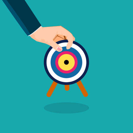 business people setting goals Ideas for setting business and financial goals. vector illustrationのイラスト素材