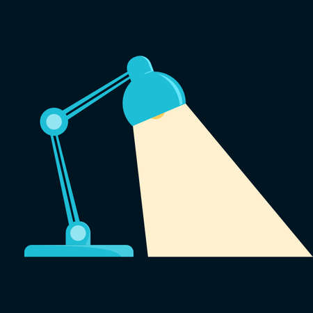 desk lamp. reading lamp with light. vector illustrationのイラスト素材