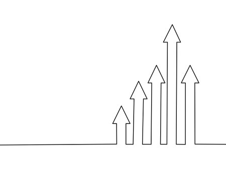 business arrow target direction concept to success. Finance growth vector. business arrow conceptのイラスト素材
