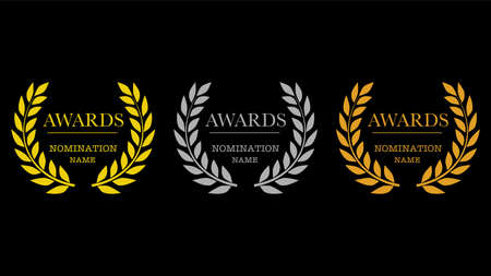 Award logo set. Nominate an elegant banner. award vector illustrationのイラスト素材