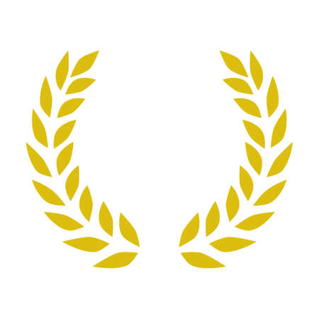Laurel wreath. award logo isolated on white background. vector illustrationのイラスト素材