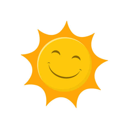 Sun vector cartoon. Vector logo for web design. sun Vector illustrationのイラスト素材