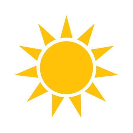 Sun icon. Trendy vector summer symbol for website design. sun Vector Illustrationのイラスト素材