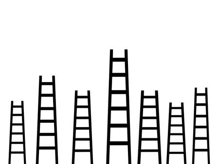 The silhouette of the stairs. Isolated on a white background. vectorのイラスト素材