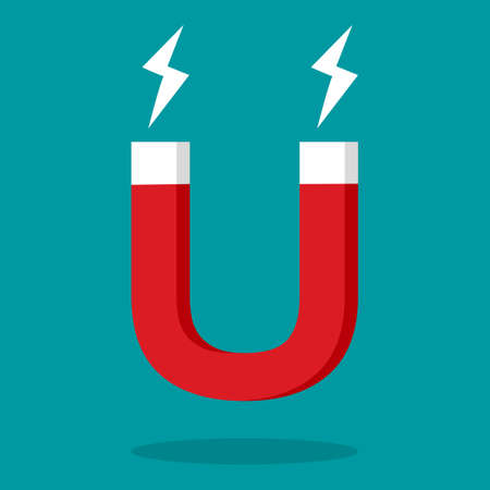 Magnet icon. The concept of attraction. magnet vector illustrationのイラスト素材