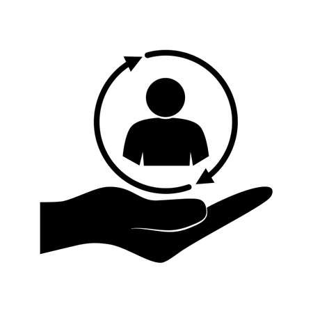 Full customer care service icon. customer vector illustrationのイラスト素材