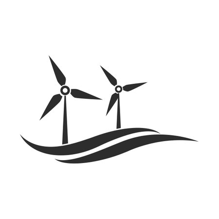 Wind power icon isolated on white background. wind vector illustrationのイラスト素材