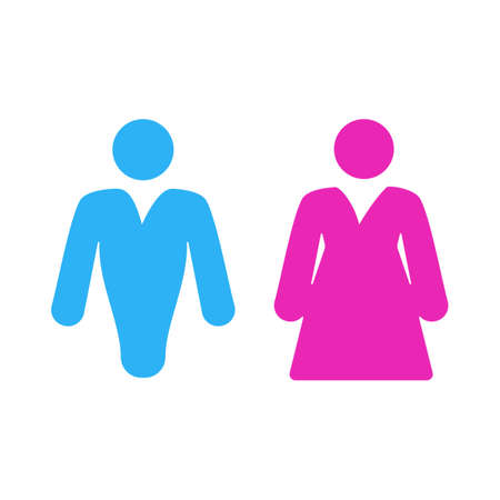 Male and female icons. male and female icons Isolated logo on a white background. vector illustrationのイラスト素材