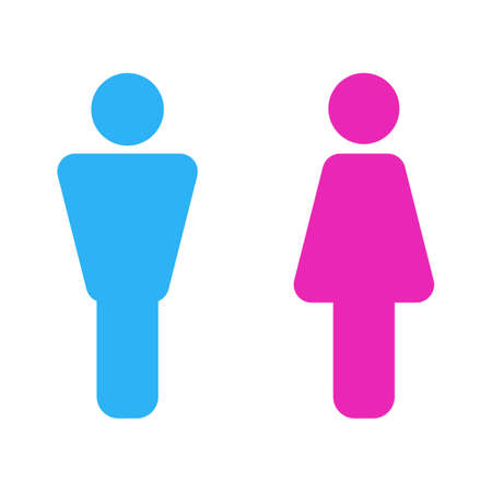 Male and female icons. male and female icons Isolated logo on a white background. vector illustrationのイラスト素材
