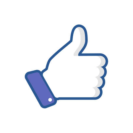 Hand Like Icon isolated on white background. like vector illustrationのイラスト素材