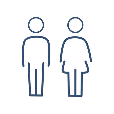 Male and female icons. male and female icons Isolated logo on a white background. vector illustrationのイラスト素材