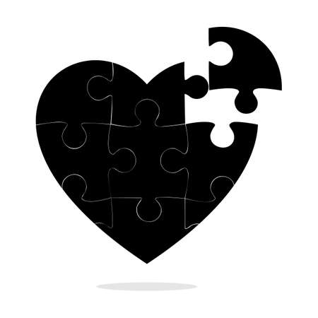 jigsaw puzzle heart icon. Vector illustration epsのイラスト素材