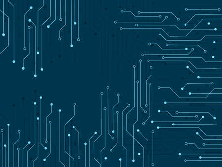 Electronic circuit board. Technology background circuit board texture. vector