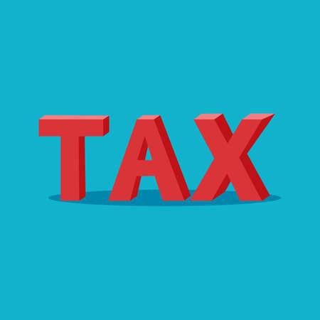 Tax concept. The letters are lined up to form the word tax. business concept vector illustrationのイラスト素材
