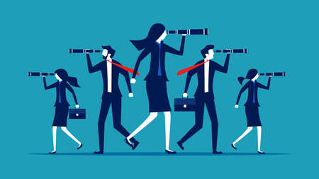 Business team. Brainstorming and combining multiple professional colleagues. business concept vectorのイラスト素材