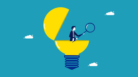 Search and analyze. Creative and intelligence analyst. business concept vector illustration epsのイラスト素材