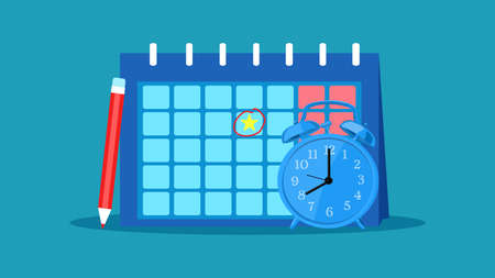 Schedule important business appointments. mark in calendar. vector illustration epsのイラスト素材