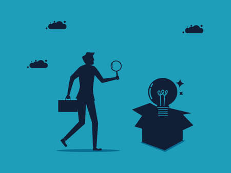 Discover new business ideas. Leader of new ideas and innovations. business concept vectorのイラスト素材