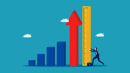 Business Standard Assessment. Measures of growth efficiency. success assessment vectorのイラスト素材