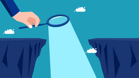 Deep analysis. Search and explore the market and business optimization. vector illustrationのイラスト素材