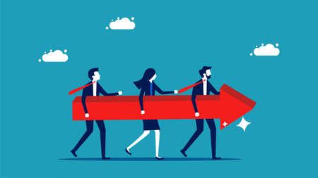 Business direction. Leaders set the direction of the organization illustrationのイラスト素材