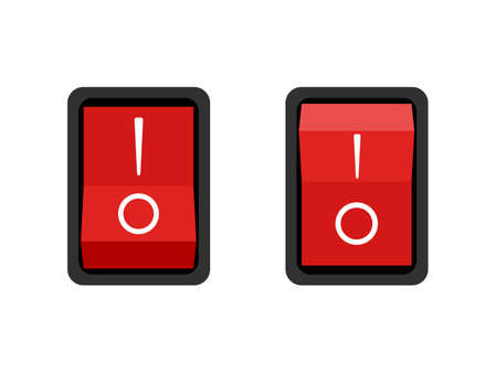 switch button .toggle button isolated on white background. vector illustrationのイラスト素材