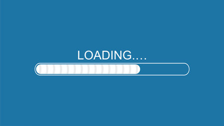 Loading icon isolated on blue background.vector illustration eps