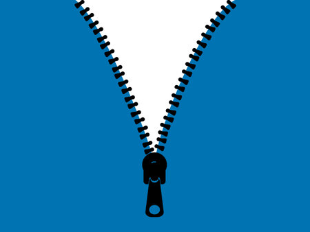 Zip background. Open zip banner. vector illustration epsのイラスト素材