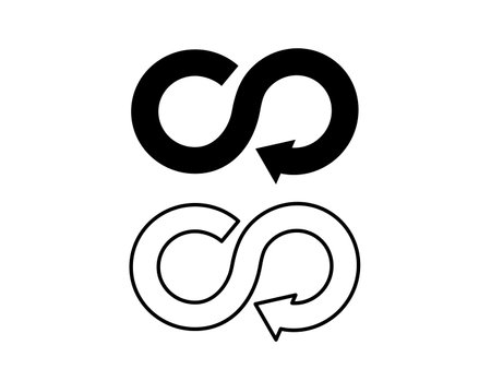 Circular economy icon. Sustainability and renewable material resources vector