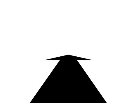 The silhouette arrow moves straight ahead. Vision and future business goals vectorのイラスト素材