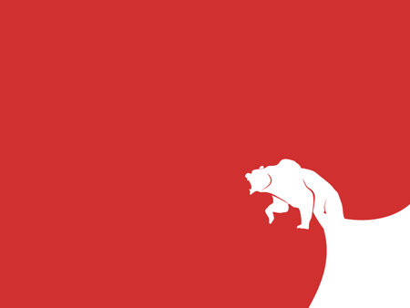 Bear market. Finance and investment concept. banner Vector illustration epsのイラスト素材