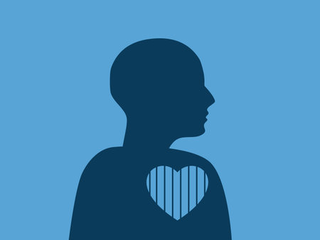 Heart prison. Life and mind lack freedom. vector illustration epsのイラスト素材