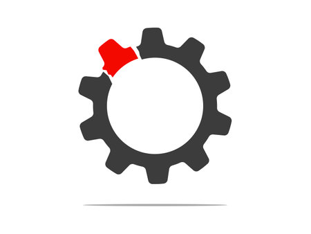 System problems. gear broken vectorのイラスト素材