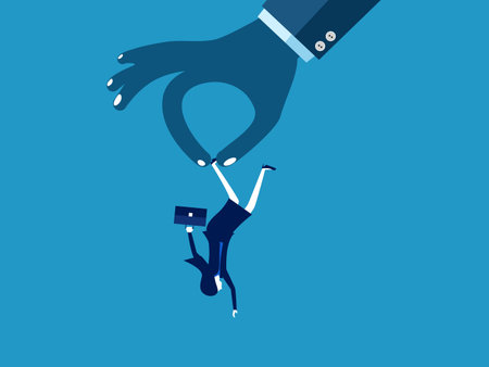 Abandoned. businesswoman is fired from his job. vector illustrationのイラスト素材