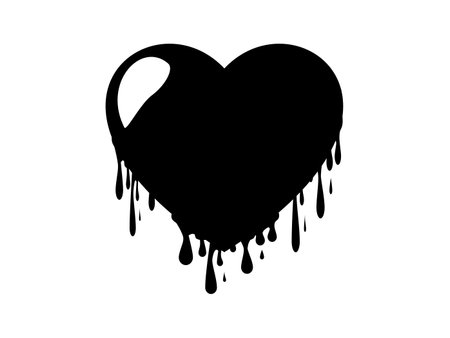 heart melting icon. vector illustrationのイラスト素材