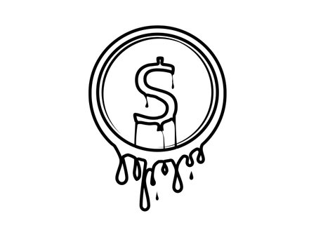 Depreciation of currency. coin melts icon. vector illustrationのイラスト素材
