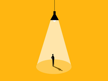 Career Opportunity, Selection and Discovery of Individual Talent. Spotlight on Outstanding Businesspersons. vectorのイラスト素材
