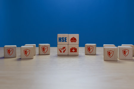 HSE, business and organization icons, health and safety environment concept, industrial work standardsの写真素材