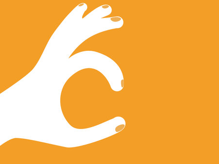 Big hand is making a grab gestureのイラスト素材