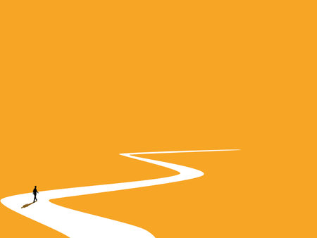 Long road, Business and investment conceptのイラスト素材