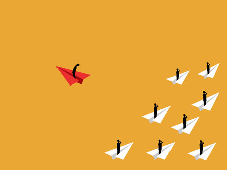The most unique idea, the businessman stands out from the crowdのイラスト素材