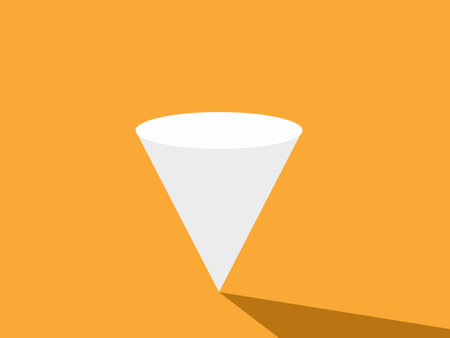 Triangular cone balance, business conceptのイラスト素材